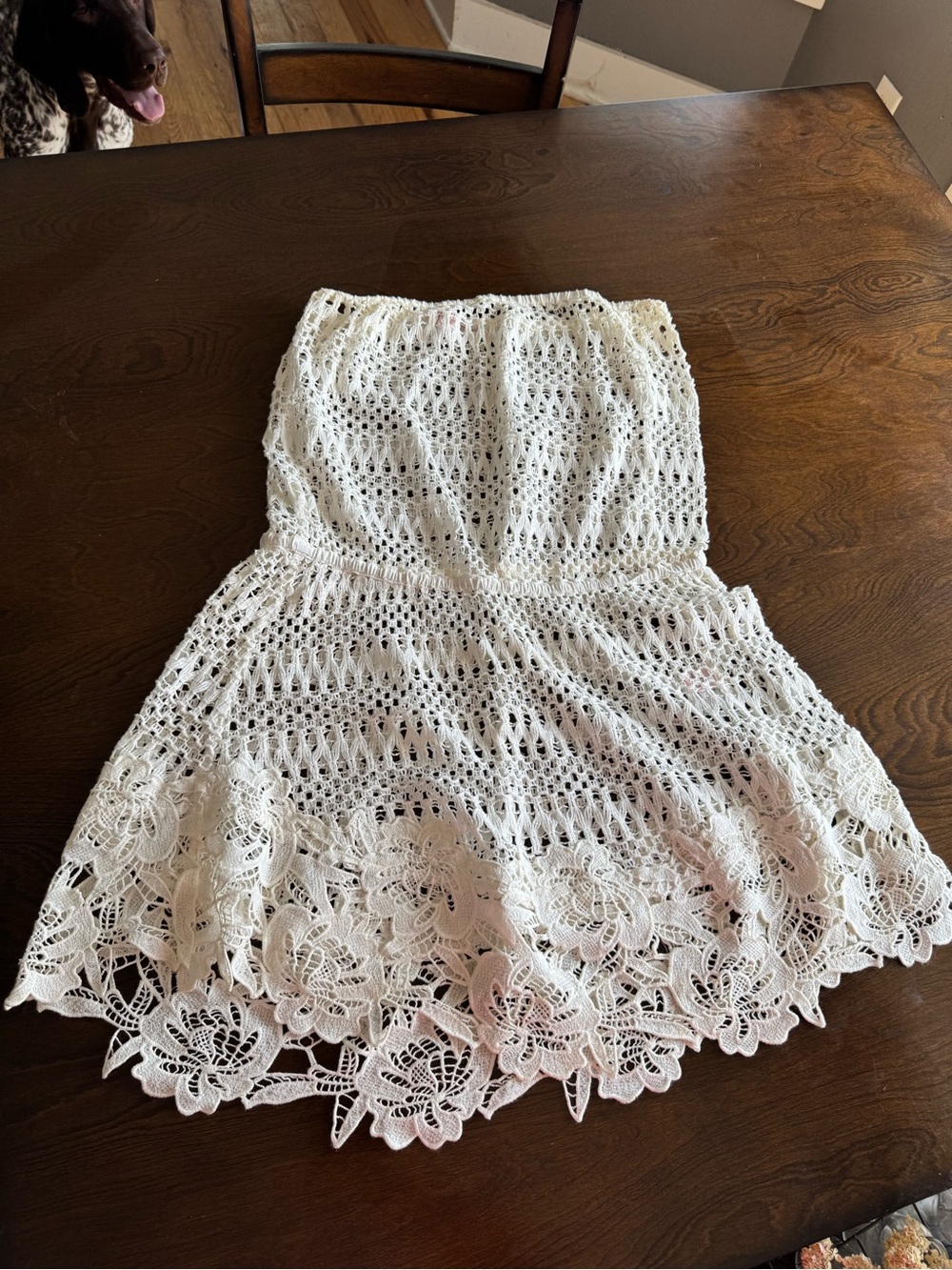 Victoria's Secret White Crochet Lace Mini Skirt